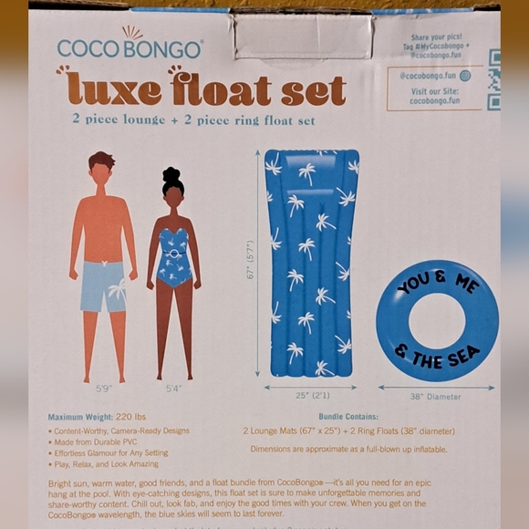 New Coco Bongo 4-pack luxe float set - Picture 2 of 2